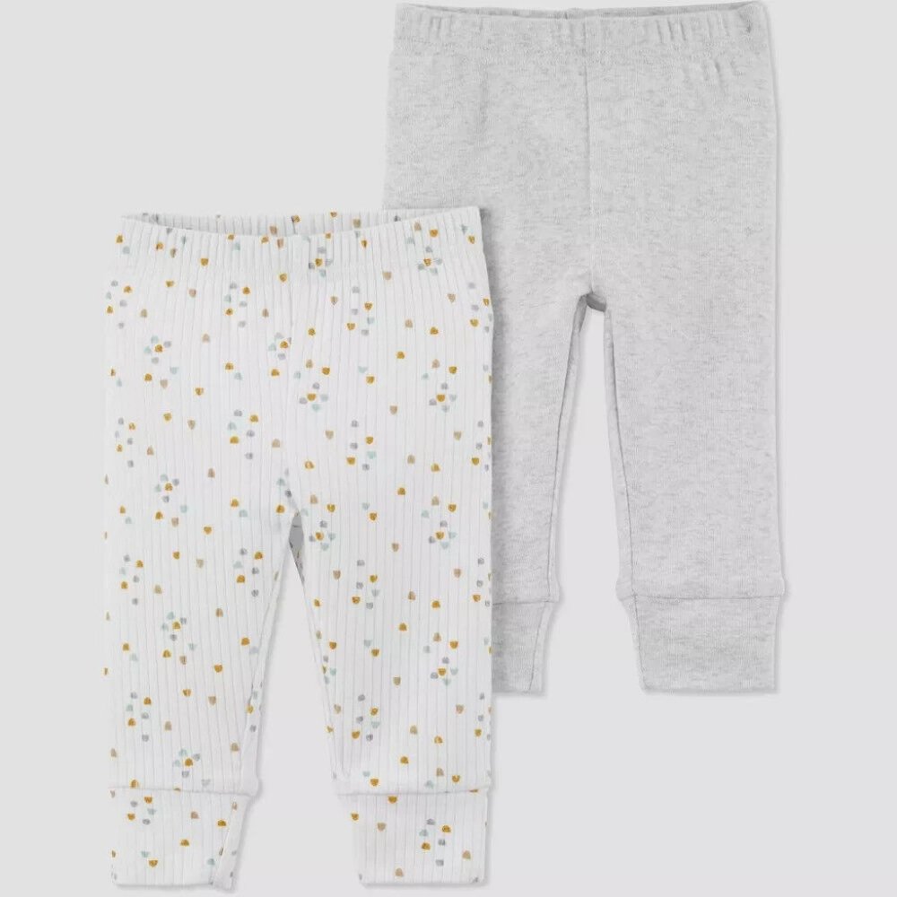 Carter's Just One You®️ Baby 2pk Pants Set - Beige (Newborn Size)